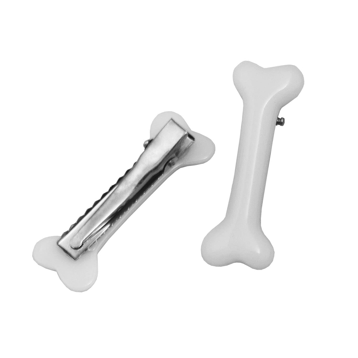 4pcs Halloween White Dog Bone Hair Clips,Artificial Dog Bone Hairpins Alligator Barrettes Christmas Hair Accessories for Kids Girls Beauty & Personal Care N\C
