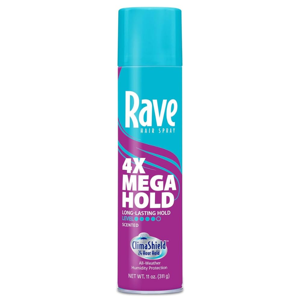 Rave 4X Mega Aerosol Hair Spray Unscented 11 Oz,Pack of 1 Beauty & Personal Care rave