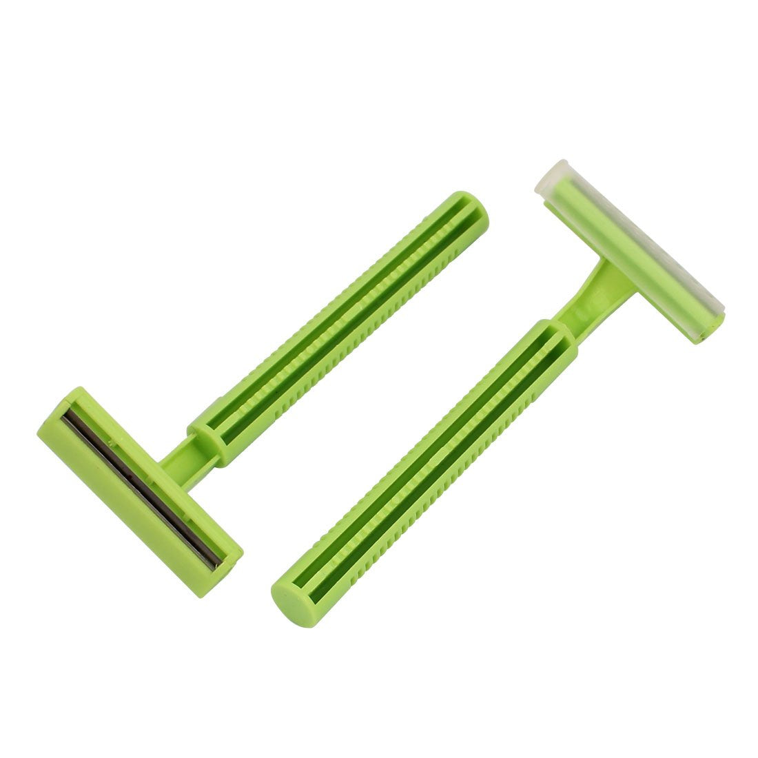 Ruilogod Plastic Shell Lady T Shaped Body Hair Razor Shaver Trimmer Remover 2 Pcs Green (id: c06 0b0 092 7c8 820 Beauty and Personal Care Ruilogod