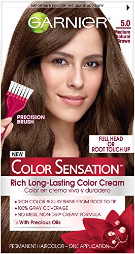 Garnier Color Sensation Hair Color Cream, 5.0 Chocolate Therapy (Medium Natural Brown), (Pack of 3) (Packaging May Vary)