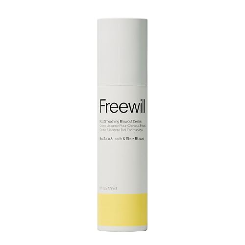 Freewill Frizz Smoothing Blowout Cream, Anti Frizz Hair Cream with Shea Butter, Coconut, & Ginger Oils for Silky, Smooth Blowouts - Vegan Frizzy Hair Beauty & Personal Care Freewill
