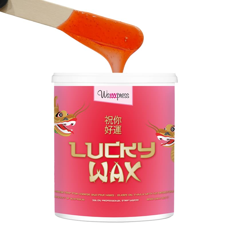Waxxxpress Lucky Wax Strip Wax 27.1floz - Professional Hair Removal Wax for Short, Stubborn Hairs and Sensitive Skin, Red Beauty and Personal Care Waxxxpress