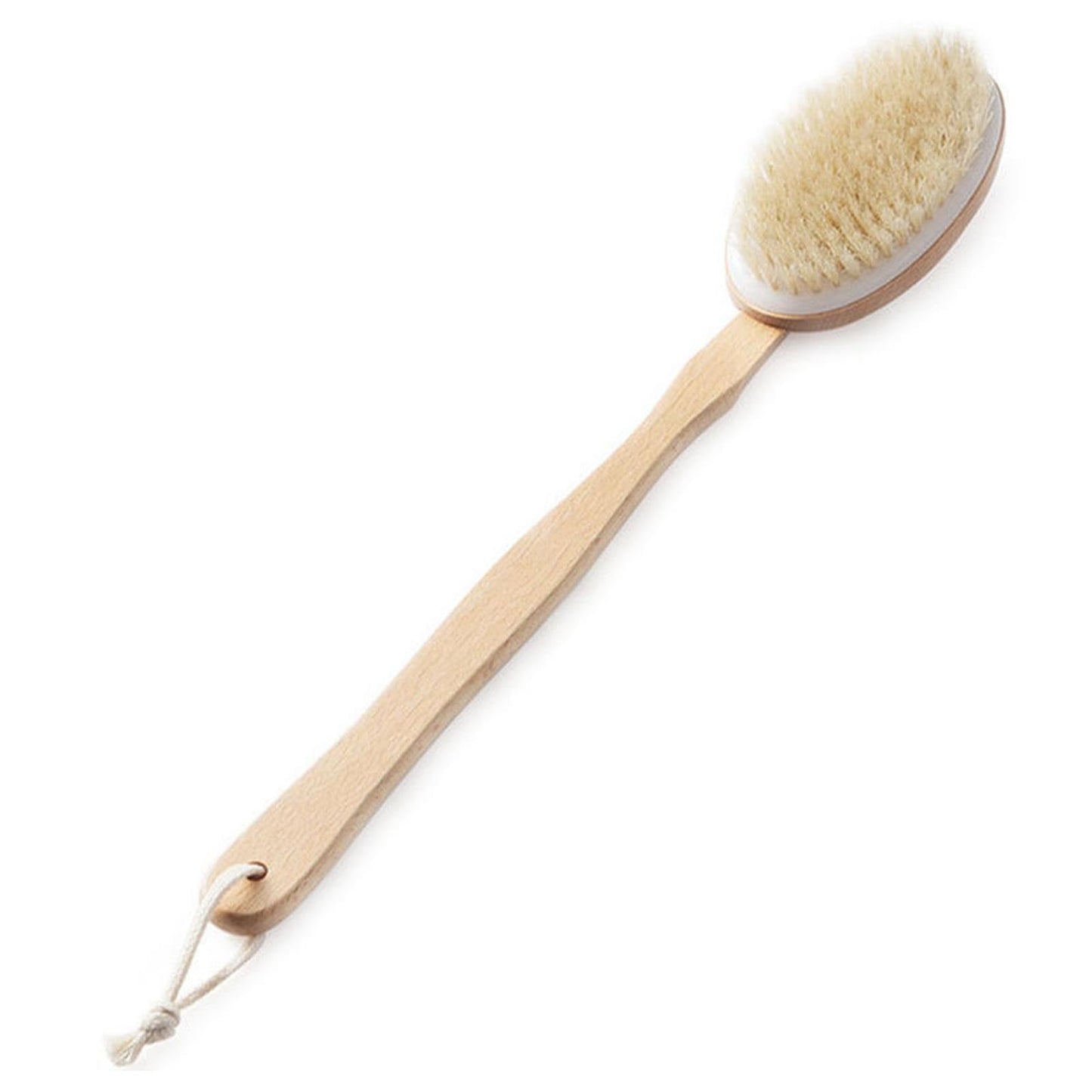 Detachable Natural Bristle Body Scrub Brush, Dual Purpose Back Scrubber Long Handle Bath Brush Beauty and Personal Care CHICHIYANG
