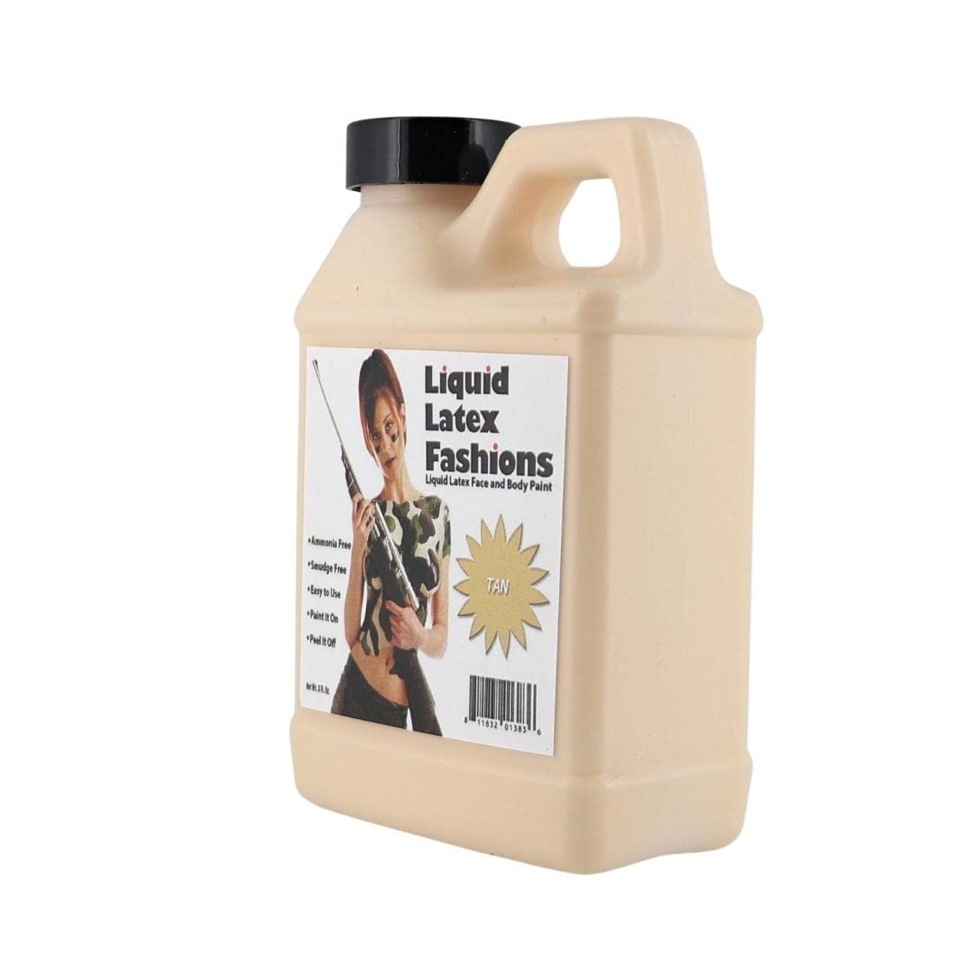 Liquid Latex Fashions - Ammonia Free Halloween Easy Peel Off Body Paint, Ideal for Art, Theater, Parties, School Plays, Cosplays and Concerts, Flesh-