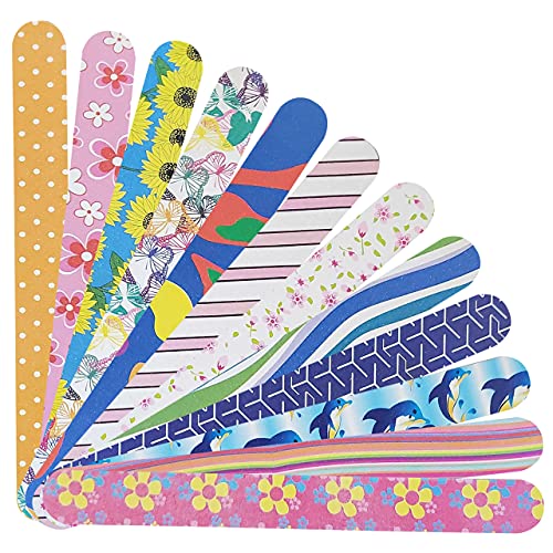 P2P Nails Colorful Nail File Strips - Double Sided Filers for Shaping and Smoothing Toenails and Fingernails - Manicure and Pedicure Nail Buffers - 12 Beauty & Personal Care P2P Nails