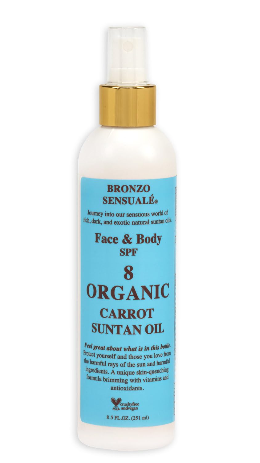 Bronzo Sensuale SPF 8 Golden Tanning Carrot Oil 8.5 Oz Beauty & Personal Care BRONZO SENSUALE