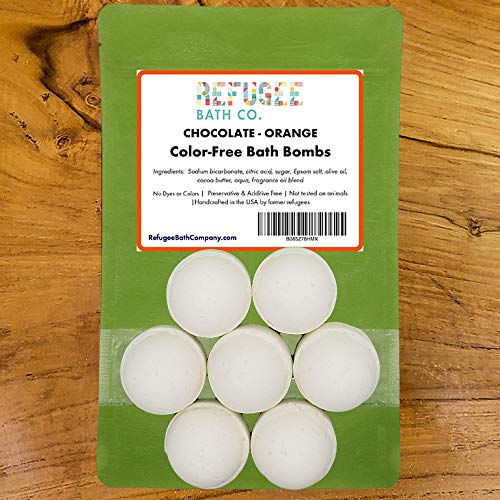 Color-Free Bath Bombs 7 Pack | 2.5 oz. Each | Cocoa Butter and Plant-Based Ingredients with No Dyes of Any Kind | Support Refugee Employment in USA… Beauty & Personal Care Refugee Bath Co.