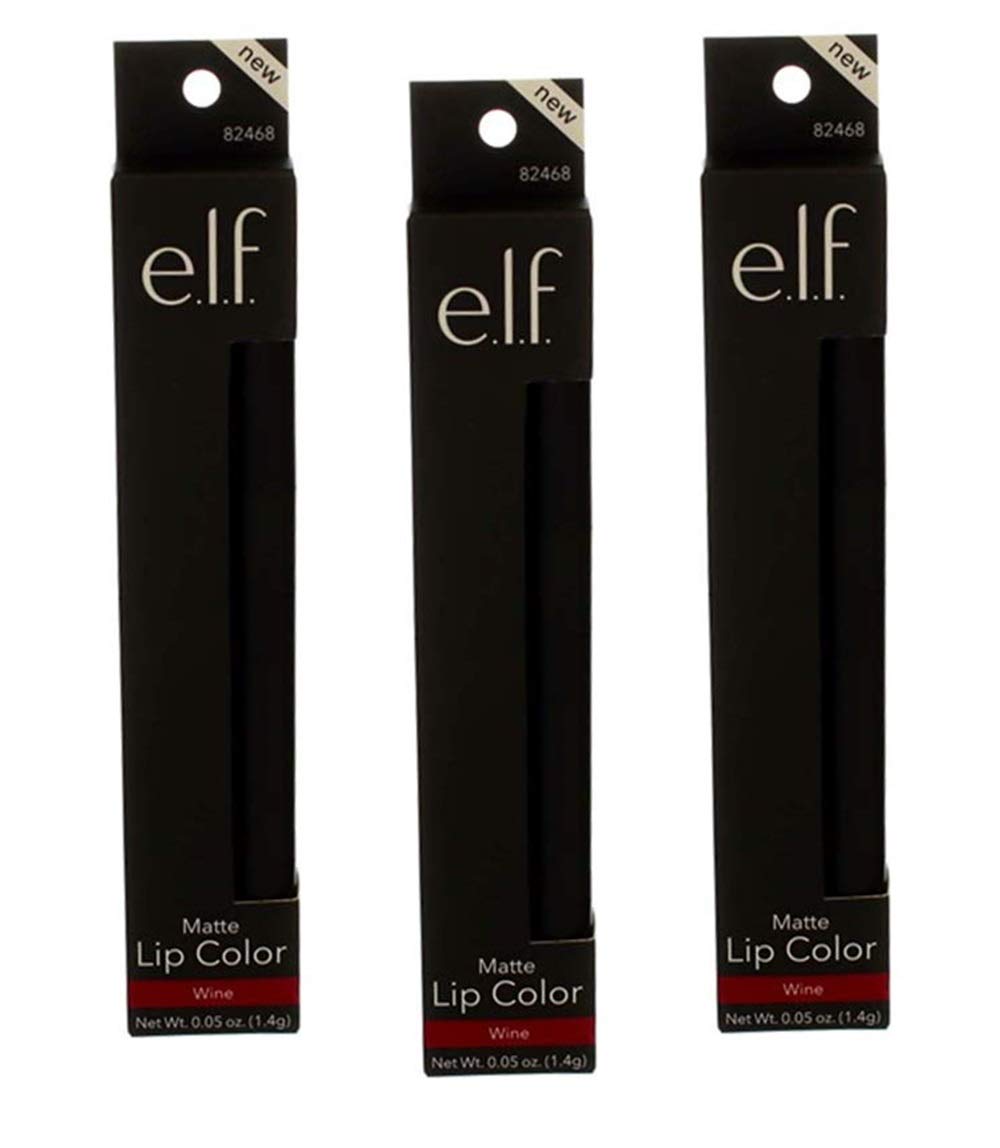 Pack of 3 e.l.f. Matte Lip Color, Wine 82468 Beauty & Personal Care e.l.f.
