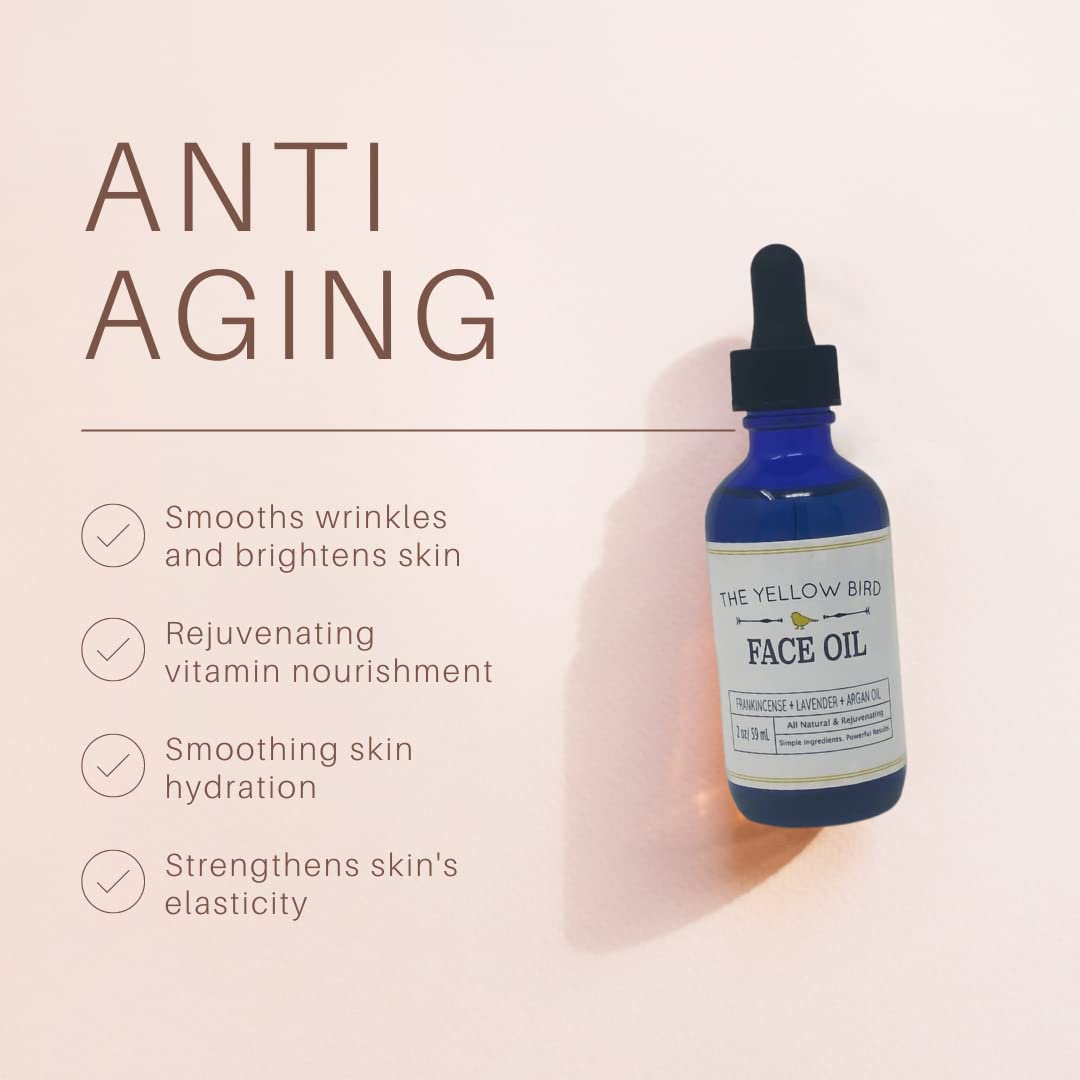 Argan Face Oil Cleanser. Moisturizing Anti Aging Natural & Organic Facial Serum for Acne, Spots, Scars, and Wrinkles. Hydrating Botanic Blend Beauty & Personal Care The Yellow Bird