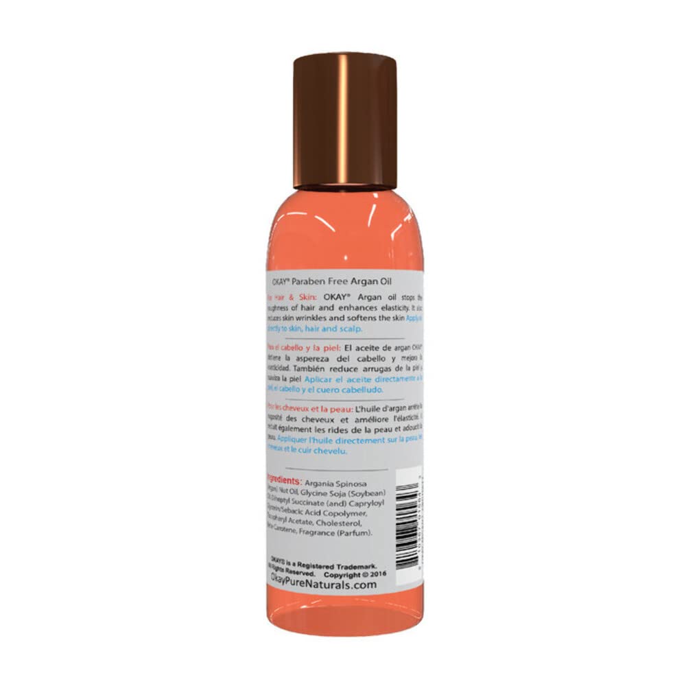 Okay | Argan Oil | For Hair and Skin | Restores Damaged Hair | Protects & Heals Skin | Paraben Free | 2 Ounce Beauty & Personal Care OKAY