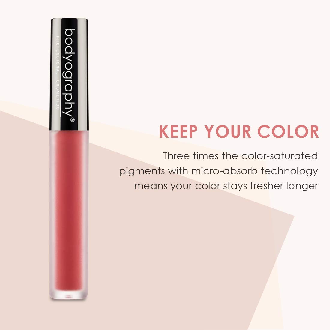 Bodyography Lip Lava Liquid Lipstick Matte - Brick Burnt Orange Pink Nude for Women - 0.08 oz Lipstick Beauty & Personal Care Bodyography
