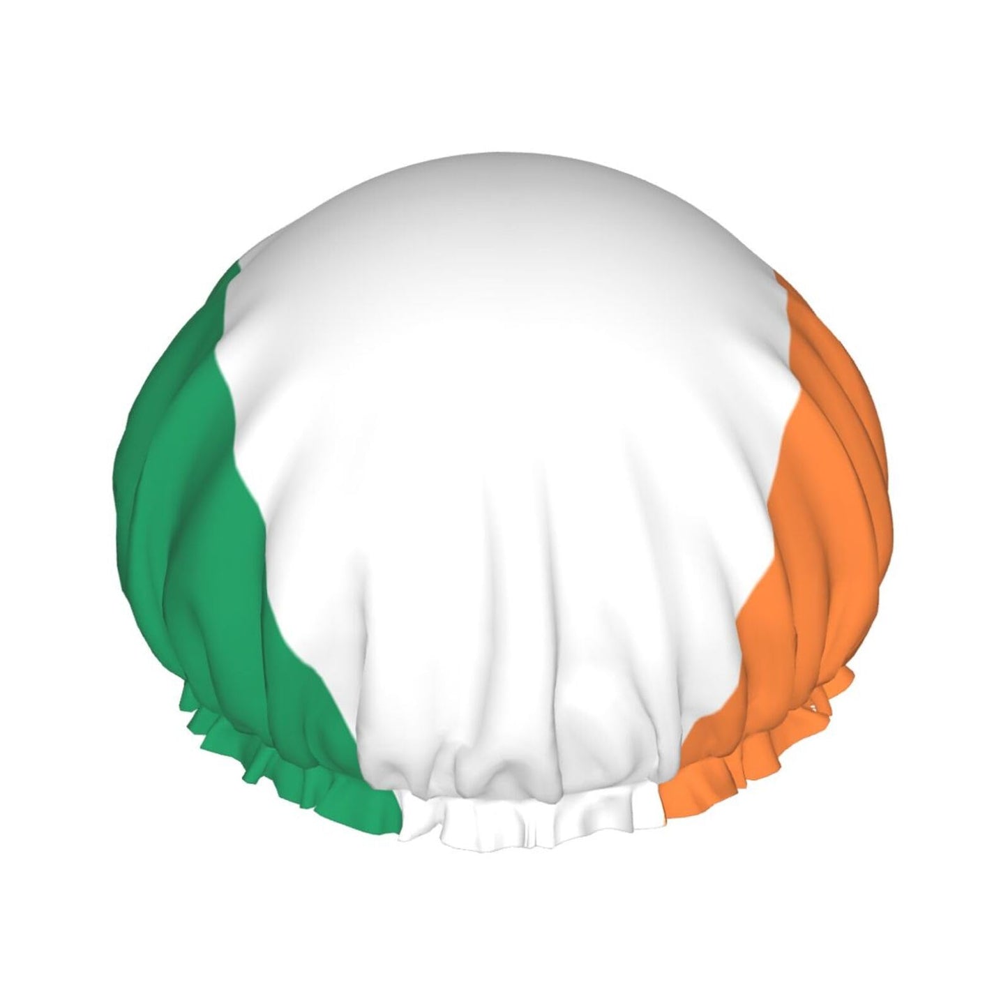 Ireland Flag Prints Shower Cap Double Layer Lined Waterproof Bathing Shower Hat Beauty and Personal Care Hayyett