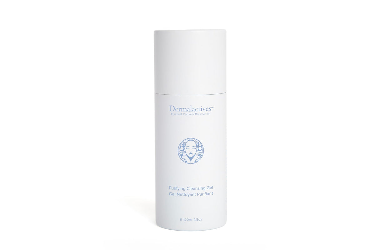 Dermalactives Purifying Cleansing Gel - Facial Cleanser for Removing Makeup, Oil, and Daily Impurities