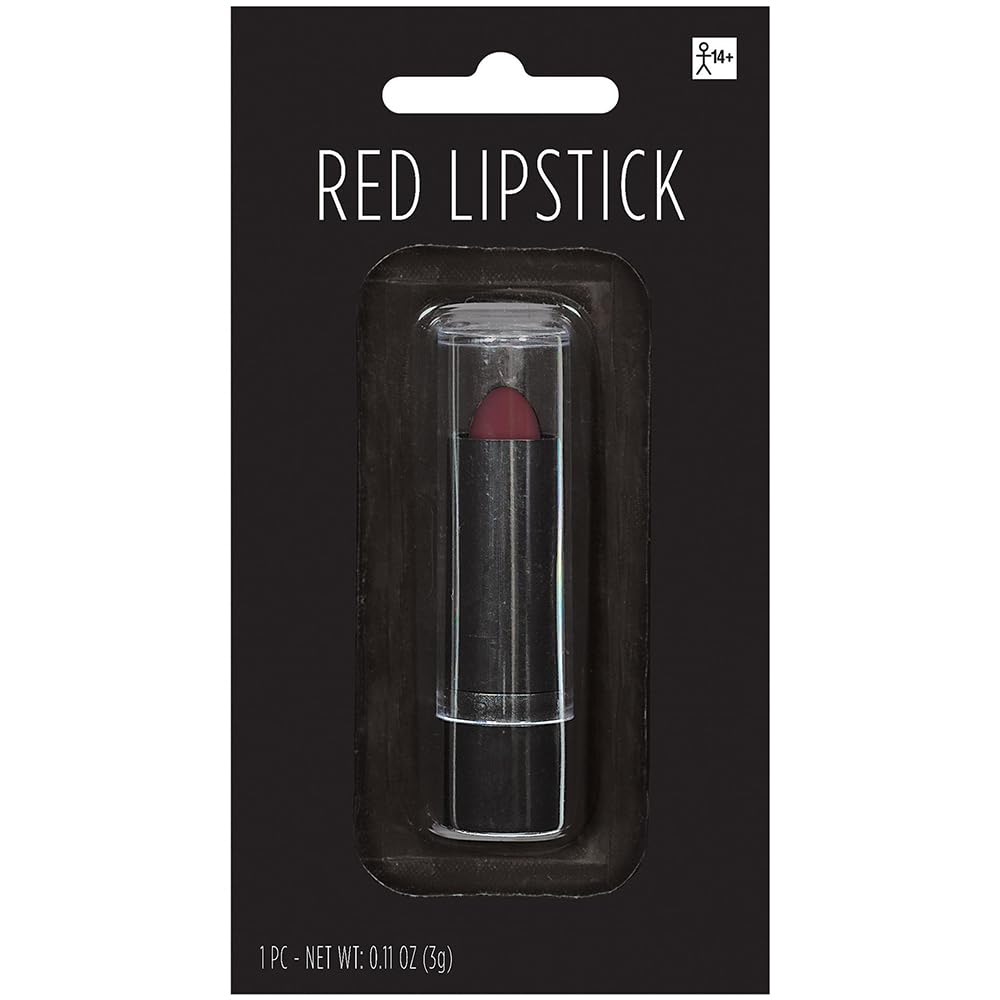 Red Lipstick - 0.08 oz. - High-Quality, Non-Toxic Lip Color For Every Occasion, Alluring & Long-Lasting - 1 Pack Beauty & Personal Care Amscan