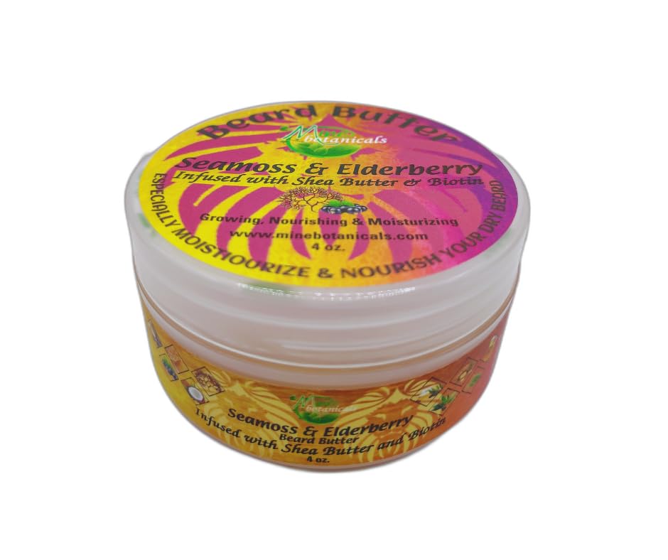 Mine Botanicals Seamoss & Elderberry Beard Butter 4oz Beauty & Personal Care Mine Botanicals