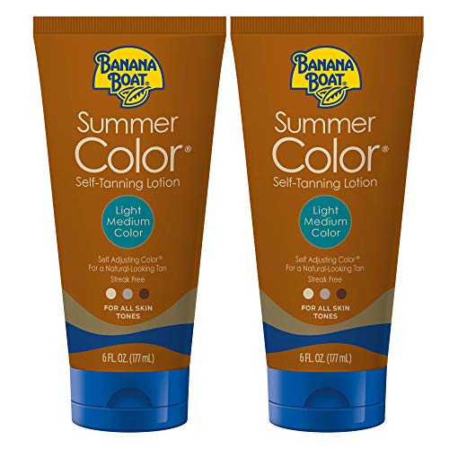 Banana Boat Summer Color Self Tanning Lotion | Light Medium Color for All Skin Tones, Self Tanner Lotion, Sunless Tanning Lotion, Banana Boat Self Beauty & Personal Care Banana Boat