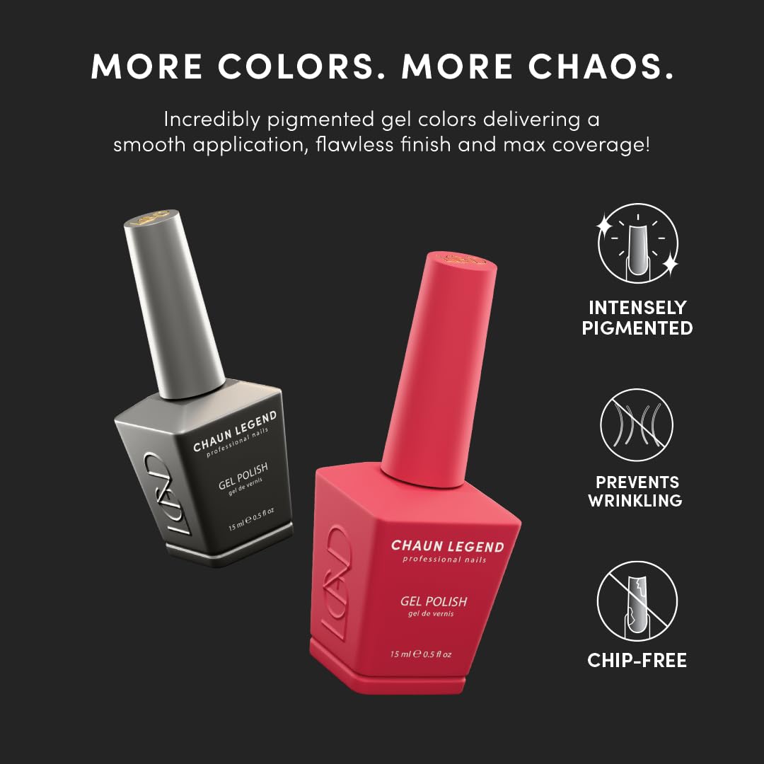 Chaun Legend Gel Nail Polish | Peach Float LG5166 (peach-orange nude) | Soak Off UV LED Cure Gel Polish High Gloss 15ml