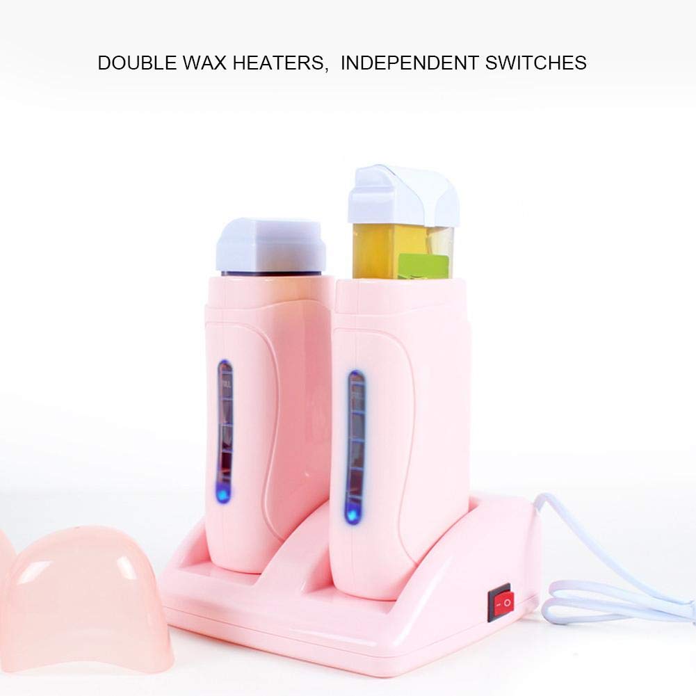 Pongnas Portable Wax Warmer, Professional Double Depilatory Wax Warmer, 40W Hair Removal Machine, Electric Depilatory Roll On Heater Home Machine Beauty and Personal Care Pongnas
