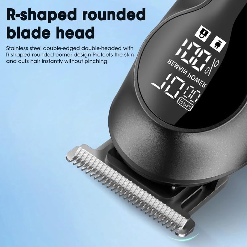 GLESVOWIO Hair Clippers for Men 6 in 1 Multifunctional Clipper with Digital Display High Power Electric Shaver Nose Trimmer Grooming Kit Beauty and Personal Care GLESVOWIO