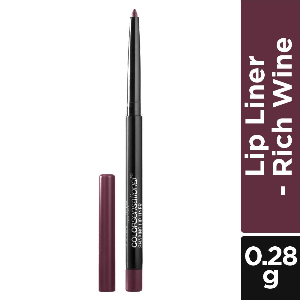 Maybelline Color Sensational Shaping Lip Liner with Self-Sharpening Tip, Rich Wine, Wine Red, 1 Count Beauty & Personal Care MAYBELLINE