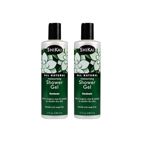 ShiKai Daily Moisturizing Shower Gel (Gardenia, 12oz, Pack of 2) | Gentle Formula | Aloe Vera & Oatmeal for Soft, Healthy Skin | Dry Skin Relief Beauty & Personal Care ShiKai