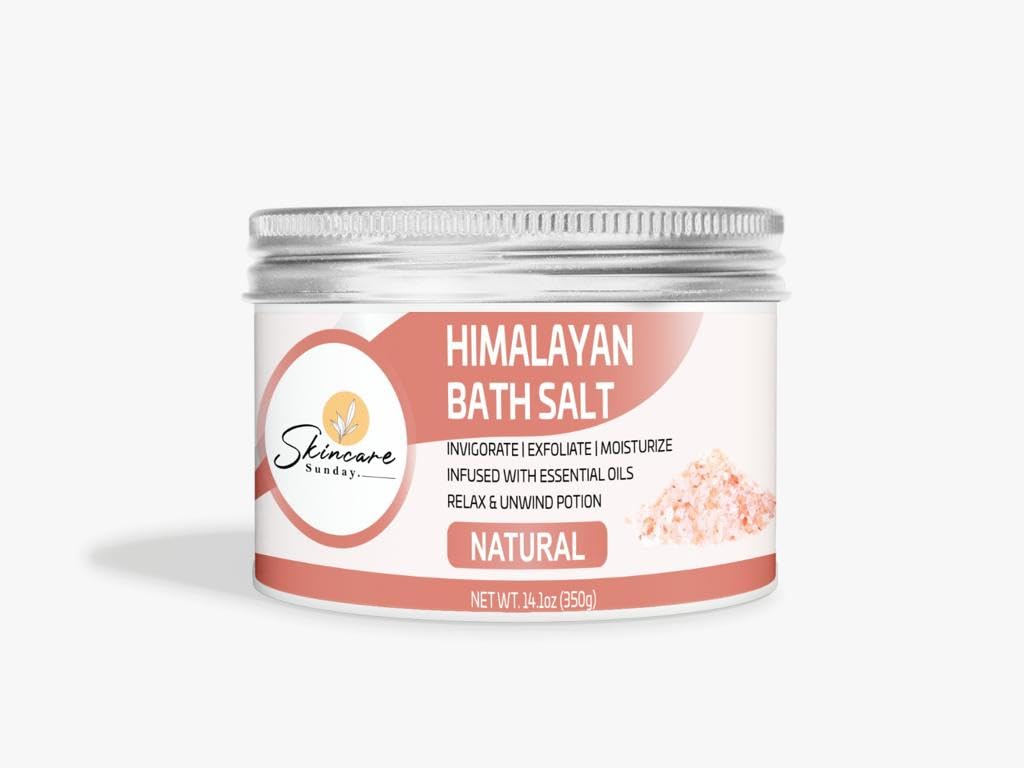 Skincare Sunday Himalayan Bath Salts Infused with Minerals and Essential Oils - Invigorate - Exfoliate - Moisturize - Detoxify - Cleanse - Relaxing Beauty and Personal Care SKINCARE SUNDAY