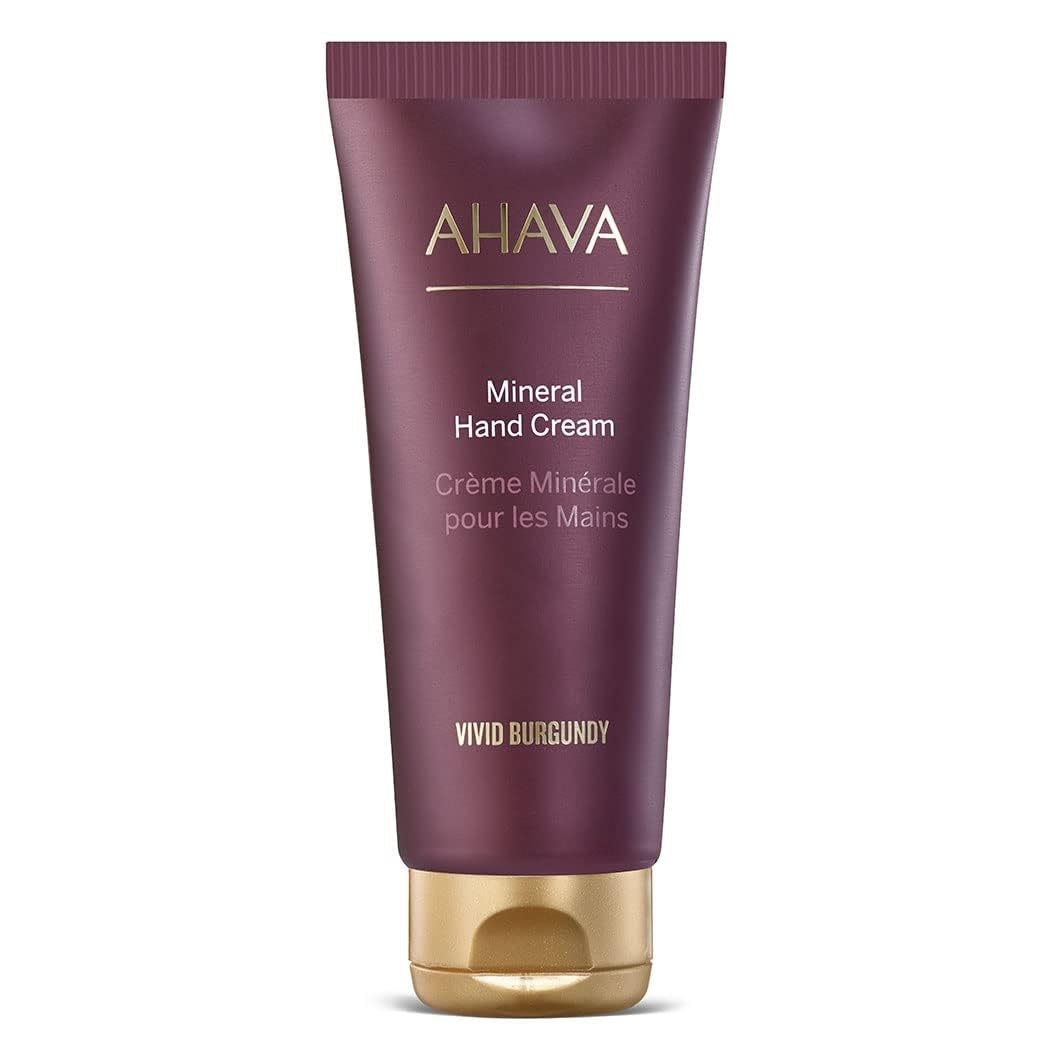 AHAVA Mineral Hand Cream Vivid Burgundy - Luxurious cream for thirsty hands for deep relief & nourishment, maintains smooth & supple hands, Beauty & Personal Care AHAVA
