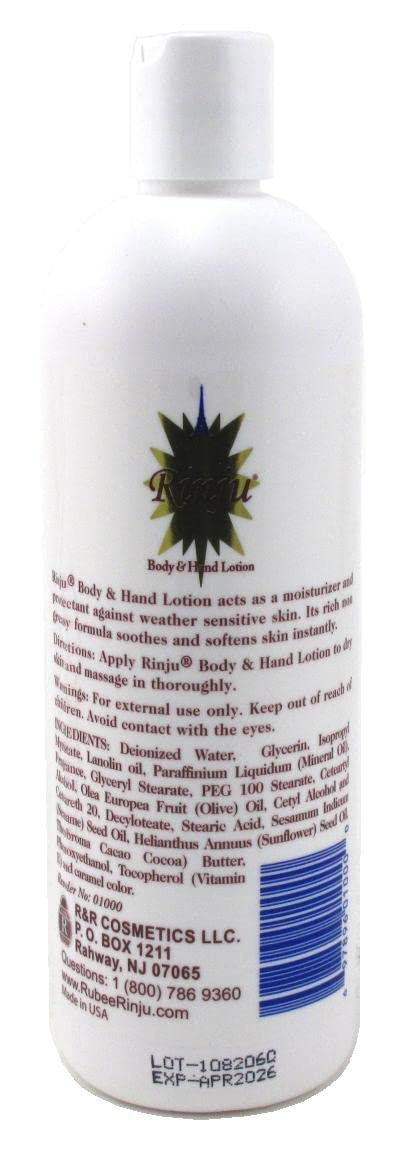 Rinju Body & Hand Lotion 16 Ounce Enriched With Vitamin-E (473ml) (2 Pack) Beauty & Personal Care Rinju