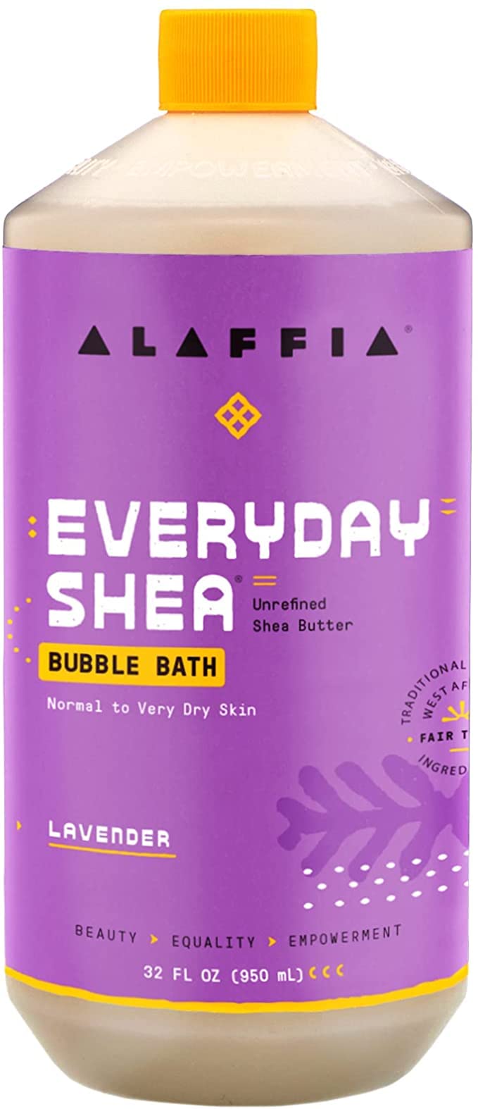 Alaffia Bubble Bath, Lavender 2-Pack - Long-Lasting Bubbles with Moisturizing Shea Butter, 32 Fl Oz Beauty & Personal Care Alaffia