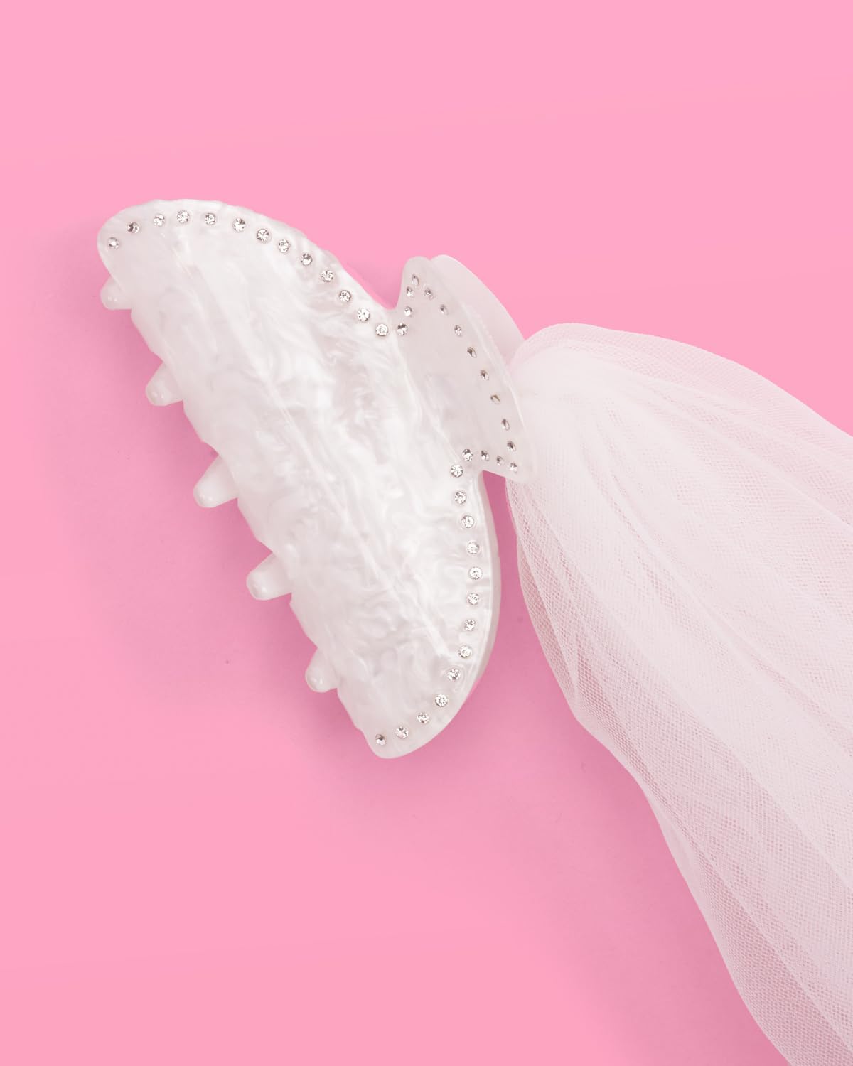 xo, Fetti Bride Veil Claw Clip | Bachelorette Party Decorations Rhinestone Detachable Veil Claw Clip | Bach Accessory, Bride To Be Gift, Bridesmaid Beauty & Personal Care xo, Fetti