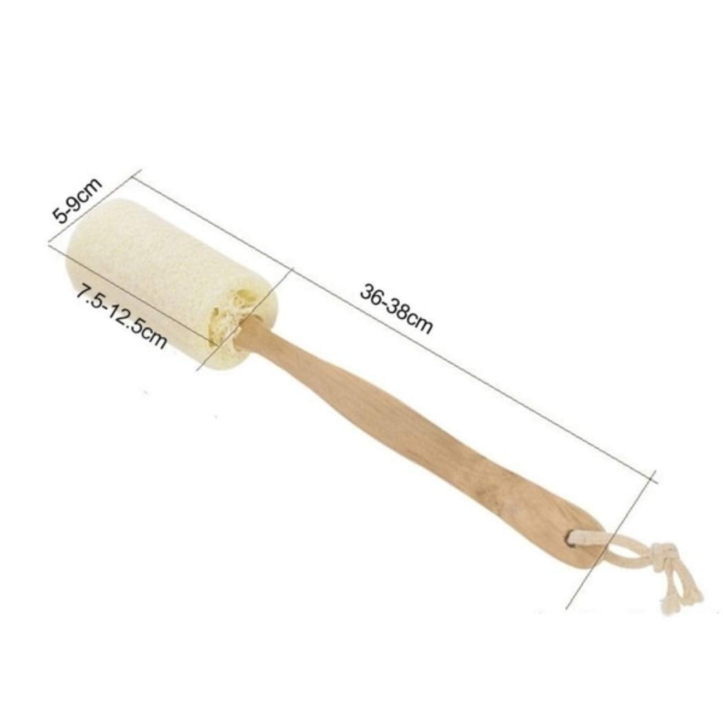YingRen Exfoliating Brush-Shower Bath Sponge-Useful Natural Exfoliating Loofah Luffa Loofa Back Sponge Scrubber Brush with Long Wood 1 Pcs Beauty and Personal Care YingRen