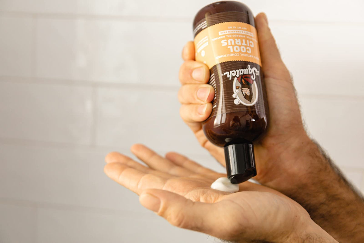 Dr. Squatch Cool Citrus Conditioner for Men - Daily Hair Conditioner - Stimulates, Hydrates, Soothes Scalp - Naturally Sourced with Organic
