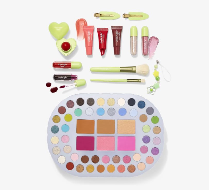 JoyBright Beauty Box Be Cherry Makeup Set, Multi-Color Eyeshadow Palette with Lip Gloss and Cosmetic Tools