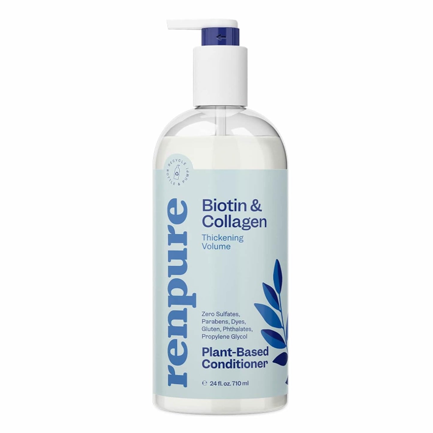 Renpure Plant Based Biotin and Collagen Thickening Volume Conditioner - Leaves Hair Looking Luscious - Gentle Formula - Dye, Cruelty and Paraben Free Beauty & Personal Care RENPURE