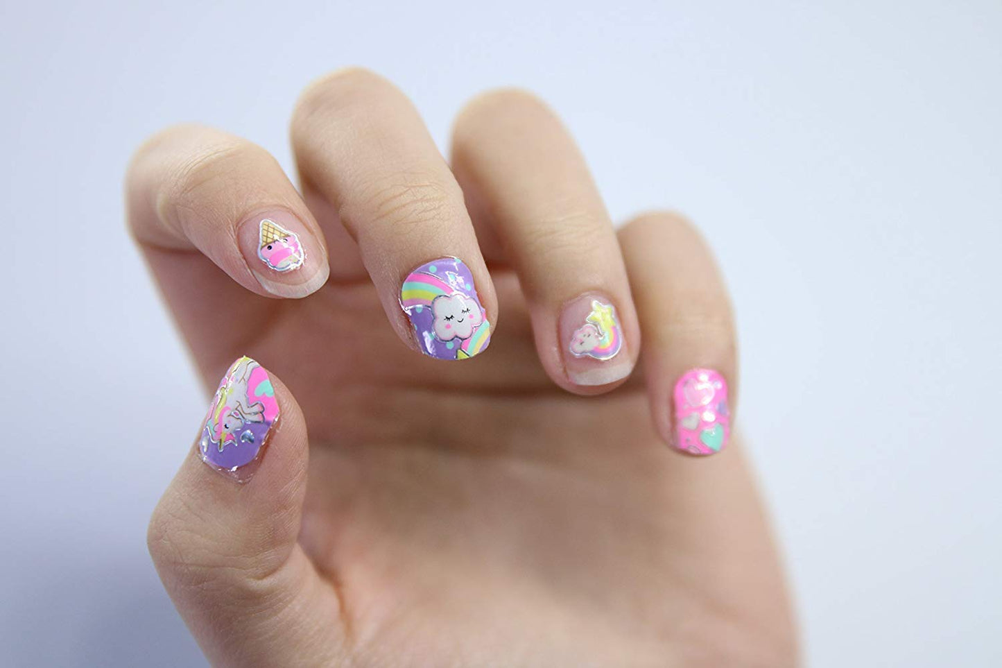 Hot Focus Unicorn Nail Kit - Kids Nail Polish Set for Girls Ages 5 6 7-12 with 77+ Pieces, Spa Kit, Nail Art Decoration Set, Glow-in-the-dark Beauty & Personal Care Hot Focus