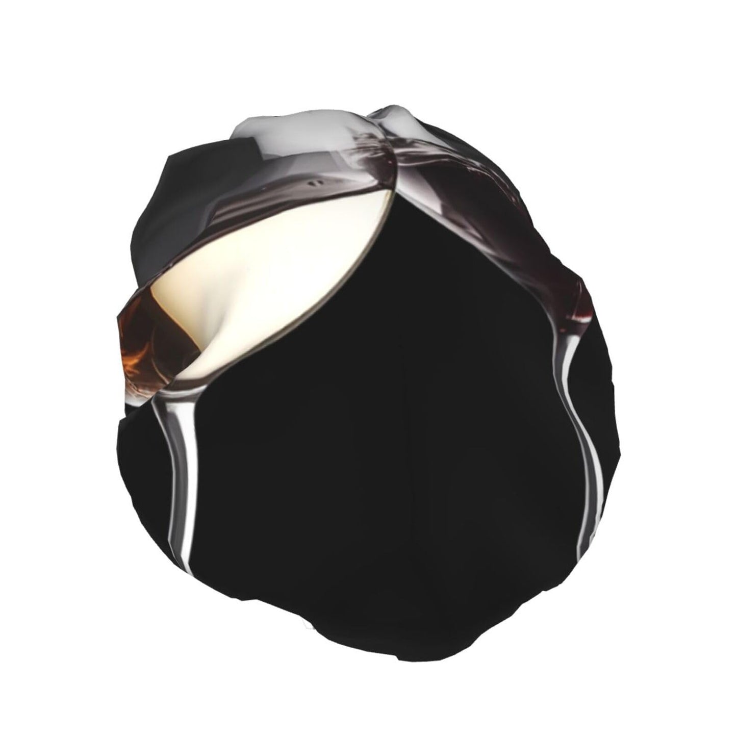 Red Wine Glasses Shower Cap for Women Men Large Reusable Shower Bonnet Double-Layer Waterproof Bath Caps Elastic Band Hair Hat for All Hairstyles Beauty and Personal Care BWLHJKE