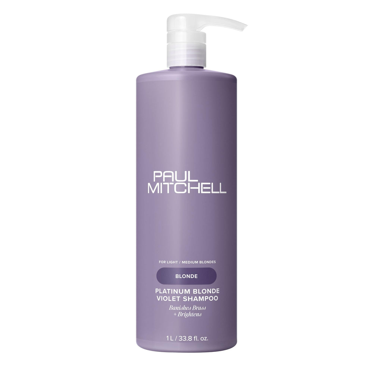 Paul Mitchell Platinum Blonde Violet Shampoo, Banishes Brass + Brightens, Ideal for Light to Medium Blonde, Silver, Gray or White Hair, 33.8 fl oz Beauty & Personal Care Paul Mitchell