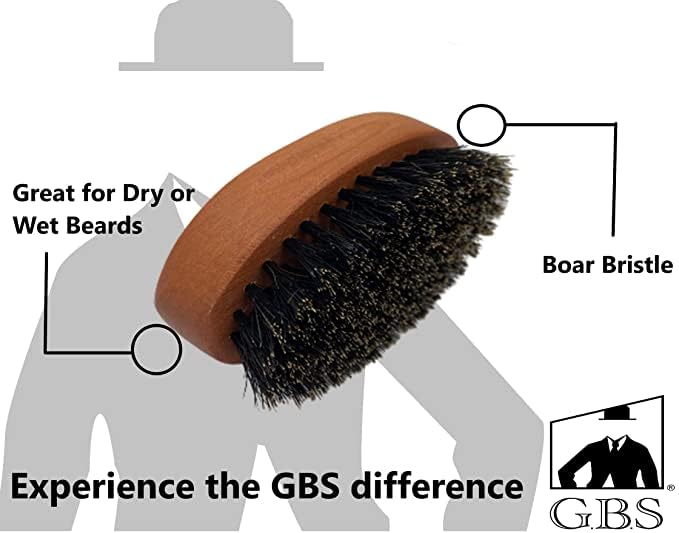 G.B.S Beard Grooming Kit - Travel Beard Brush, Tortoise Mustache and Beard Combs, Beard Oil and Beard Balm Beard Styling Set for Men Beauty and Personal Care G.B.S