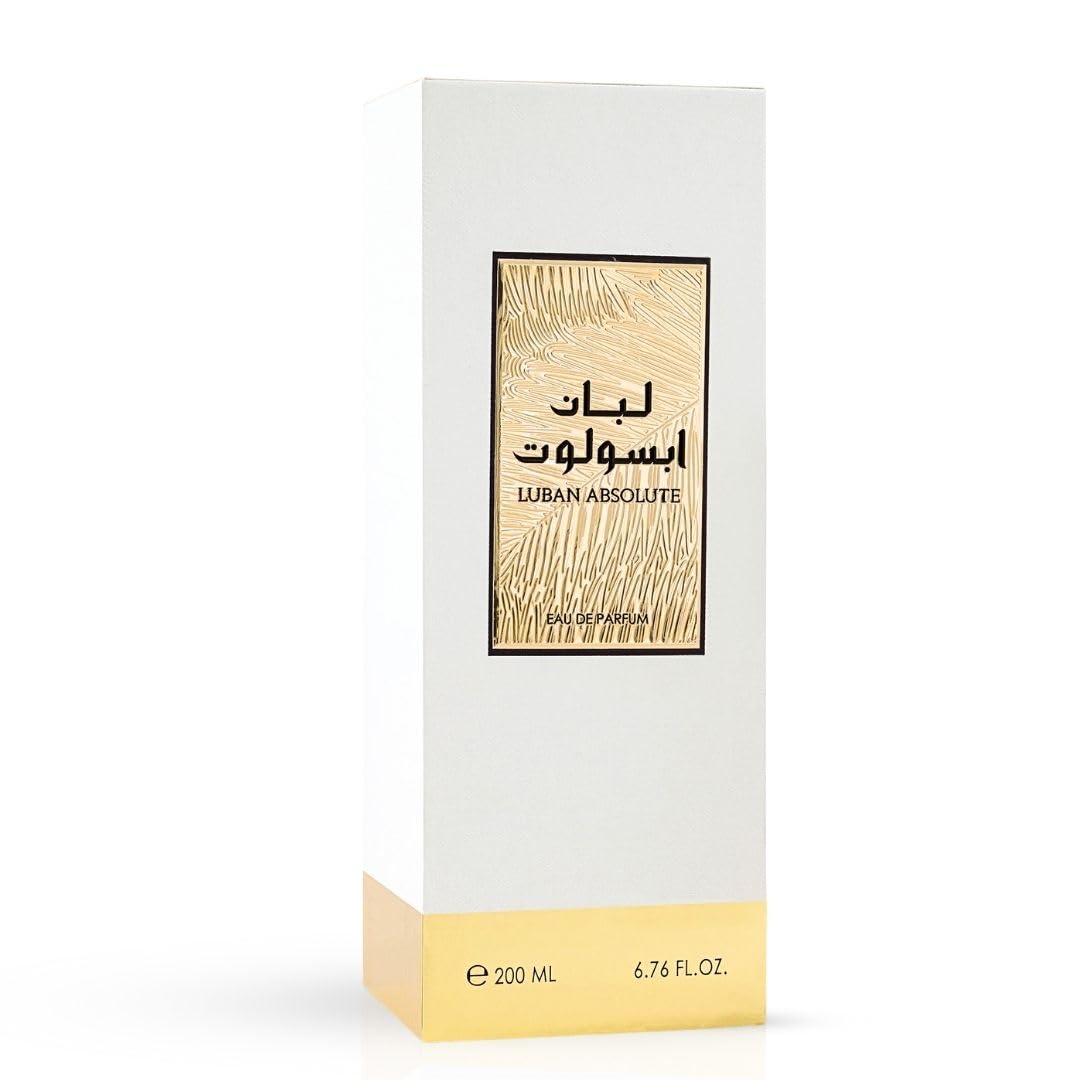RASASI Luban Absolute Eau de Parfum Spray 200ml (6.76 Oz) | Luxury Woody Fragrance with Olibanum, Myrrh & Sandalwood | Dark Woody Unisex Perfume