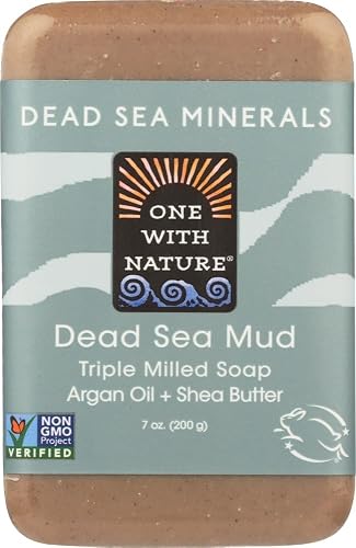 One with Nature Dead Sea Mineral Mud Soap with Argan Oil & Shea Butter 7 oz (Pack of 6) Beauty & Personal Care One With Nature