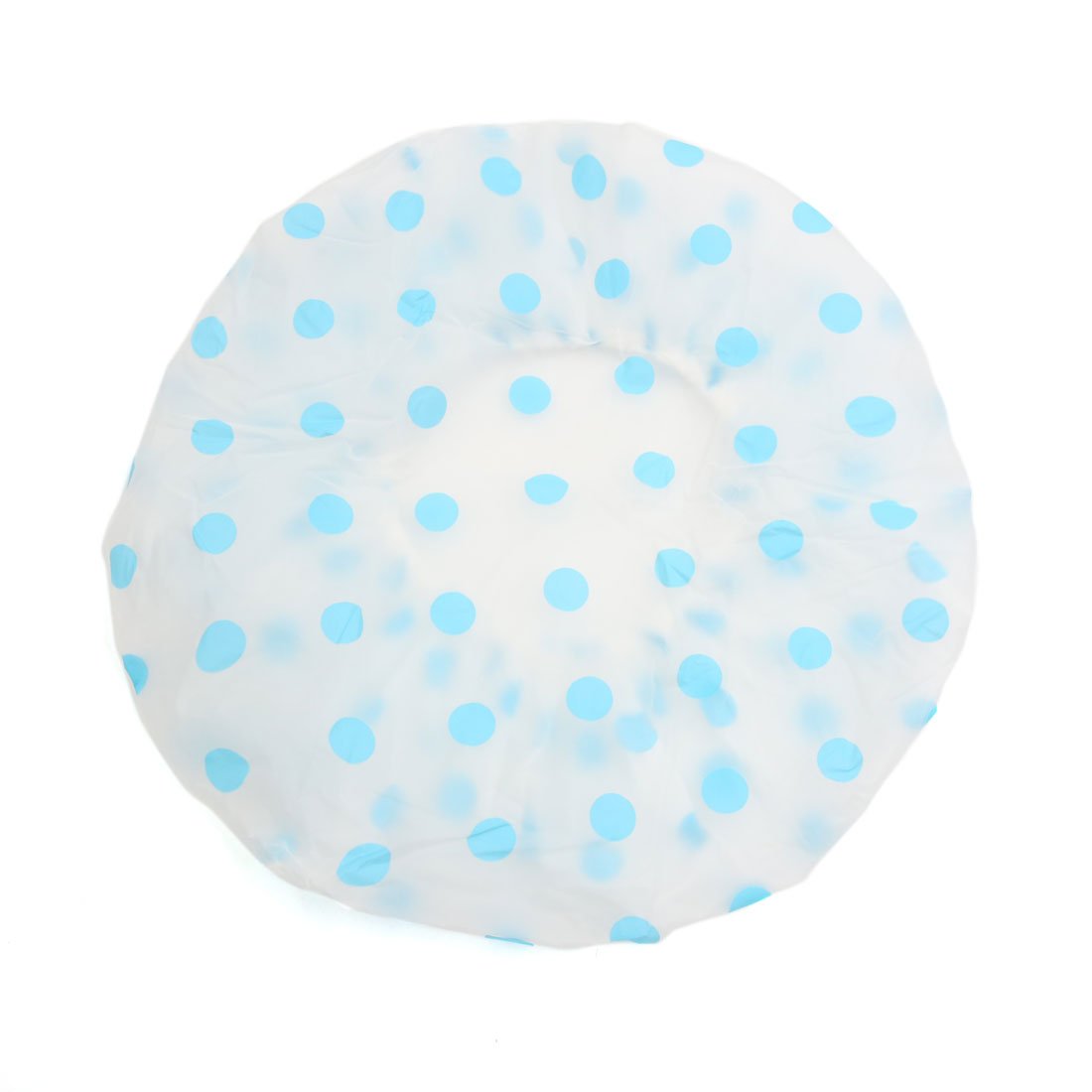 Ruilogod 6pcs Blue Plastic Dots Pattern Reusable Elastic Waterproof Shower Bath Salon Hair Cap Hat Cover (id: 88c ec9 26b d57 7e5 Beauty and Personal Care Ruilogod