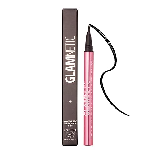 Glamnetic Felt Tip Magnetic Eyeliner Pen - Black 0.025 fl oz | Black Smudgeproof & Waterproof Eyeliner Pen, All-Day Hold for Magnetic Eyelashes Beauty & Personal Care Glamnetic