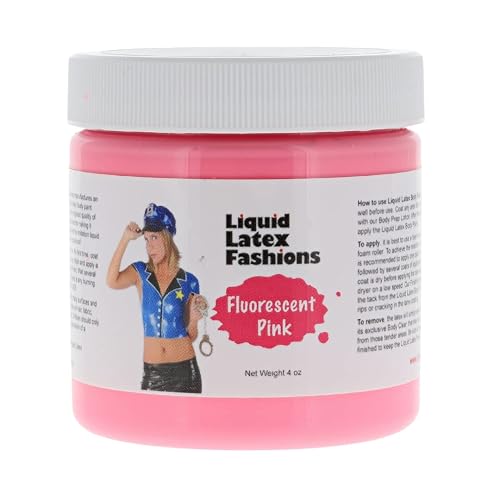 Fluorescent Pink 4 Oz - Liquid Latex Body Paint, Ammonia Free No Odor, Easy On and Off, Cosplay Makeup, Creates Professional Monster, Zombie Arts Beauty & Personal Care Liquid Latex Fashions