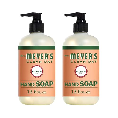 Liquid Hand Soap, Geranium, 12.5 oz, 2 pk Beauty & Personal Care Mrs. MEYER'S