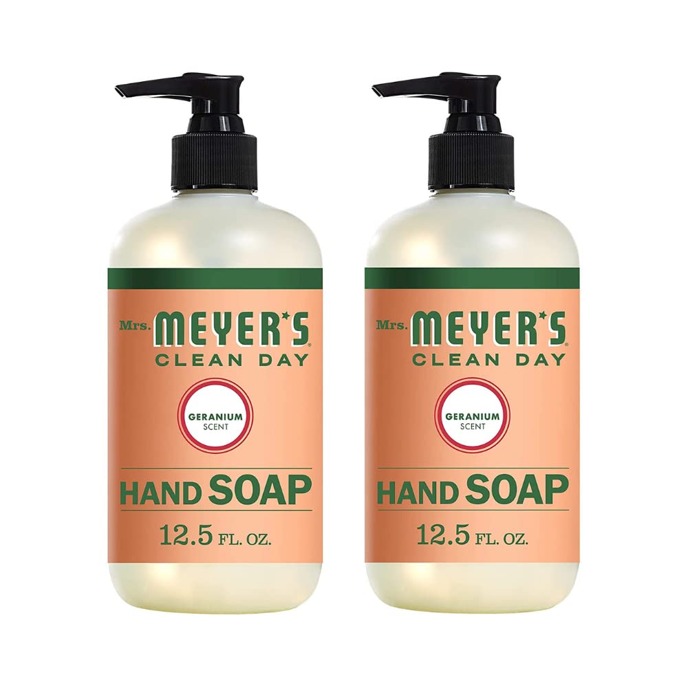 Liquid Hand Soap, Geranium, 12.5 oz, 2 pk Beauty & Personal Care Mrs. MEYER'S