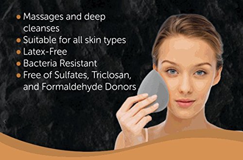 Charcoal Detoxifying Soap Infused Sponge with Shea and Cocoa Butter and Activated Bamboo Charcoal for all Skin Types Spongefuls Beauty and Personal Care Spongefuls