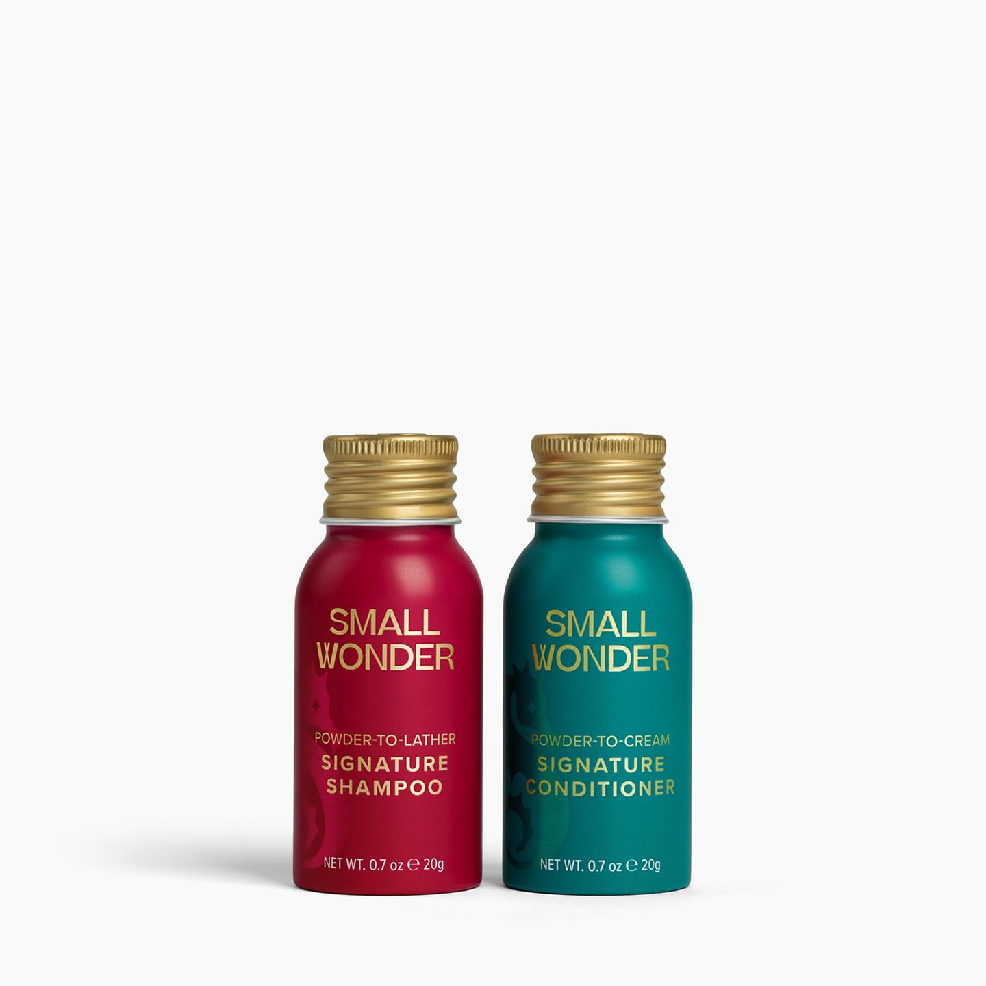 SMALL WONDER® Signature Shampoo and Conditioner Minis Travel Set 0.7oz (Up to 20 Uses) - Sulfate Free, Paraben-Free, Color-Safe, Powder to Creamy Beauty & Personal Care SMALL WONDER