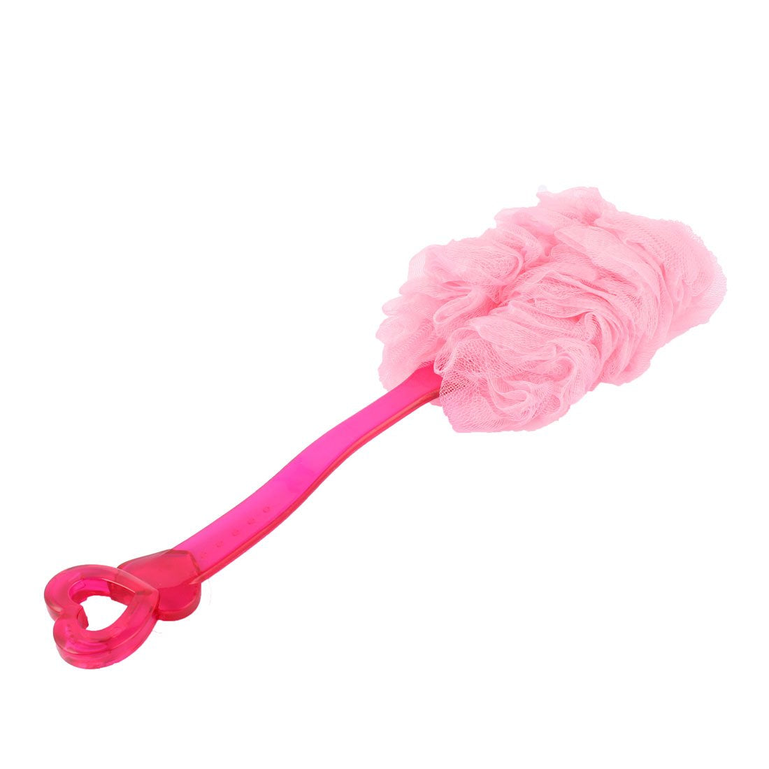 Ruilogod Plastic Handle Nylon Mesh Back Scrubber Bathing Shower Brush Pink Fuchsia (id: b0f d74 924 61d 24d Beauty and Personal Care Ruilogod