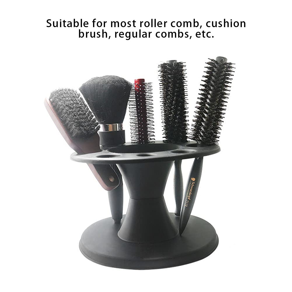 Hair Brush Organizer, Plastic Hairbrush Holder Storage Display Rack Round Comb Hair Styling Brush Stand Shelf for Bathroom Salon Hairstylist Tool Beauty and Personal Care Ejoyous