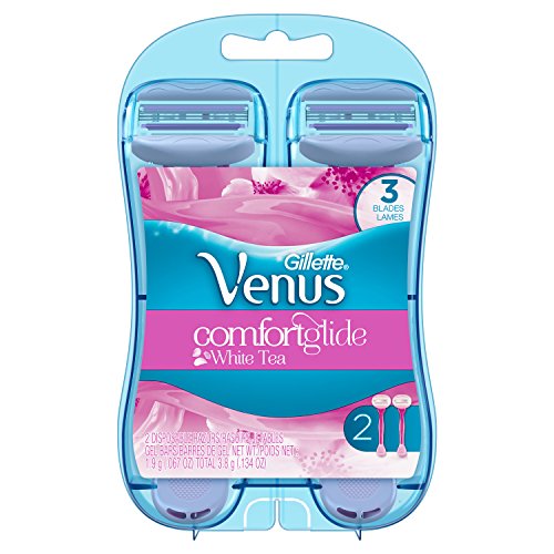 Gillette Venus ComfortGlide White Tea Scented Women's Disposable Razor, 2 Count Beauty & Personal Care Gillette Venus